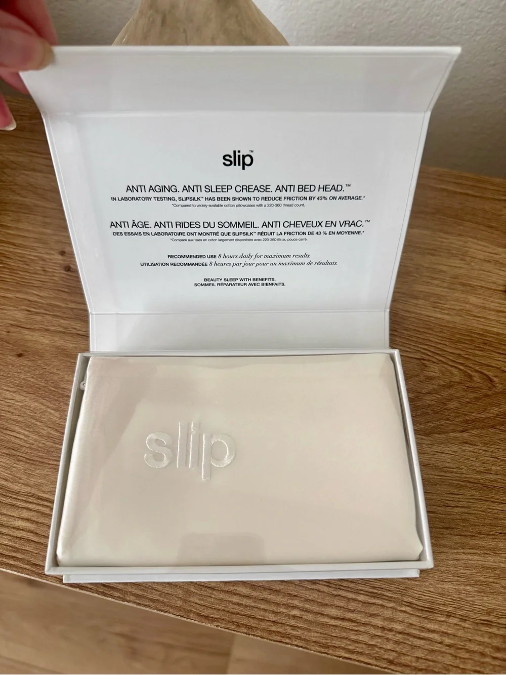 Slip White Luxury Queen Pure Silk Pillowcase NWT hypoallergenic luxurious Home